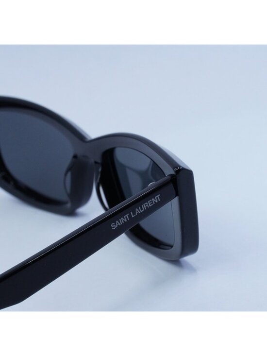 Saint Laurent SL658 001 Sunglasses Black Cat Eye Frame, Black Lenses main image 5